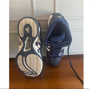 Dark Blue & White Pro Model Adidas Basket Ball Shoes